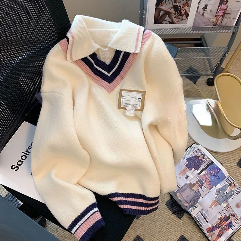 Новинка 2023 весеннее платье с Отделом молока женский свитер в стиле преппи