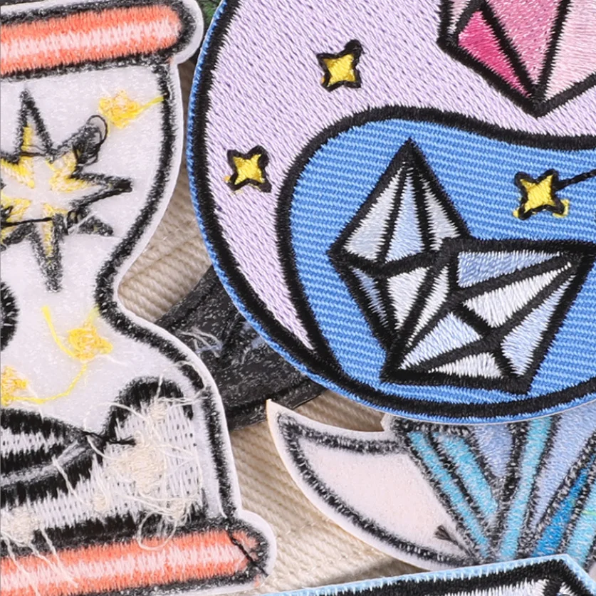 10 шт. нашивки с вышивкой Звезда Луна вышитая одежда шляпа сумка материал для