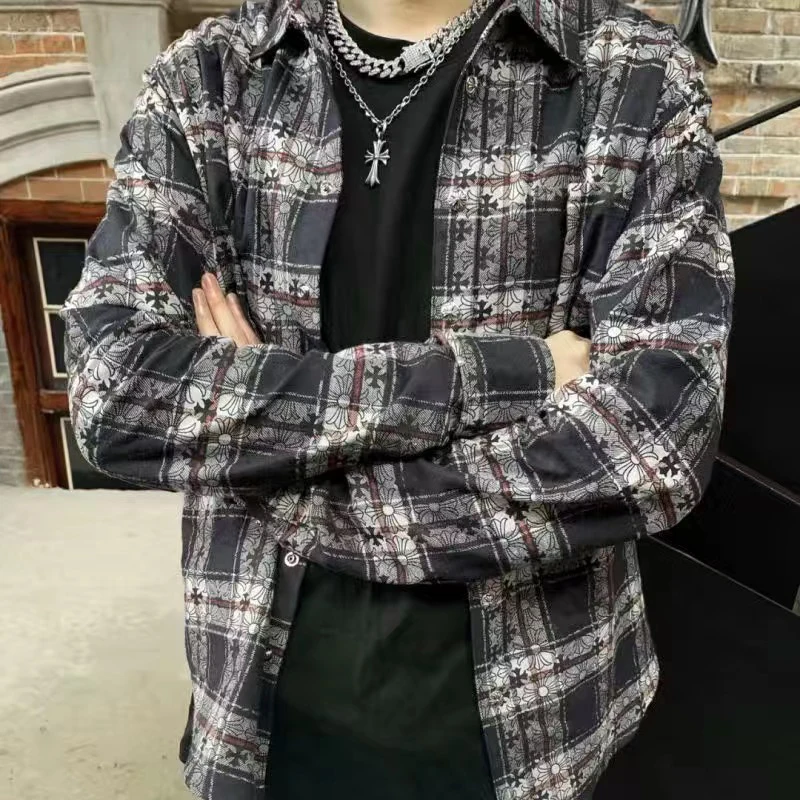 

2023 Summer Popular Men Plaid Shirt Soft Comfort Slim Fit Styles Brand For Man Cotton Spring Autumn Casual Long Sleeve Shirt