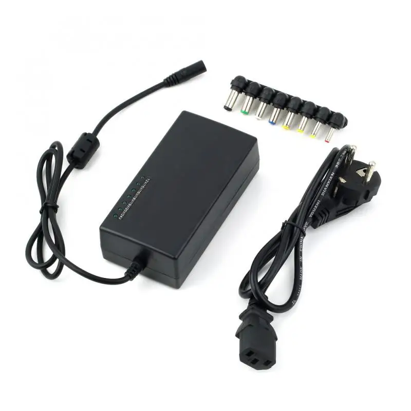 

Multifuction 96W Black Power Charger Adapter Replacements EU Plug AC 110V/240V Adjustable Voltage For Laptop 8 Tips