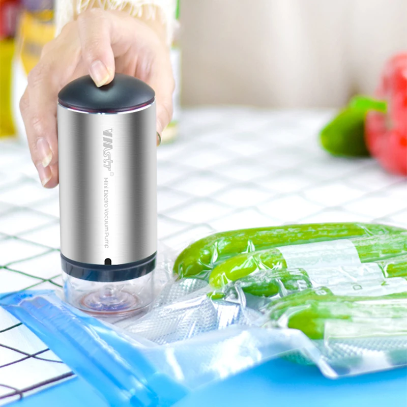 

Reusable Food Vacuum Sealer Bags Sous Vide Bags with Rechargeable Handheld Vacuum Air Pump for Food Storage Kitchen Appliance