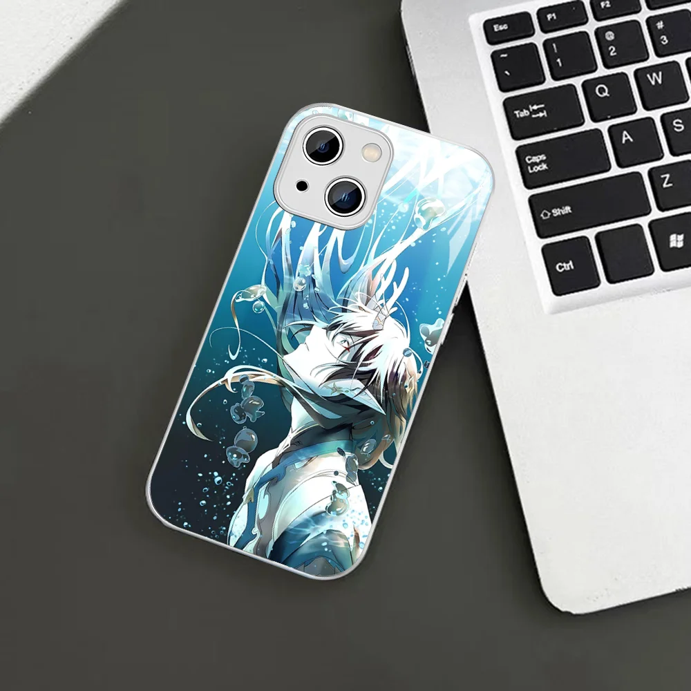 H-Honaki B-Blade x Dan Heng Phone Case For iPhone 14 13 12 Mini 11 Pro XS Max X XR Plus Tempered Glass Cover