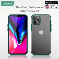 uflaxe original shockproof hard case for apple iphone 12 pro max iphone 12 mini anti yellow matte transparent back cover casing
