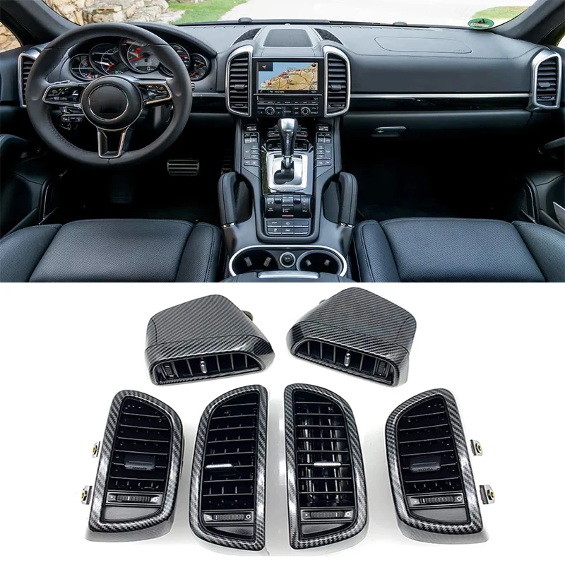 Для Porsche Cayenne 2011-2017 7P5819703 7P5819704 углеродный передний кондиционер A/C решетка