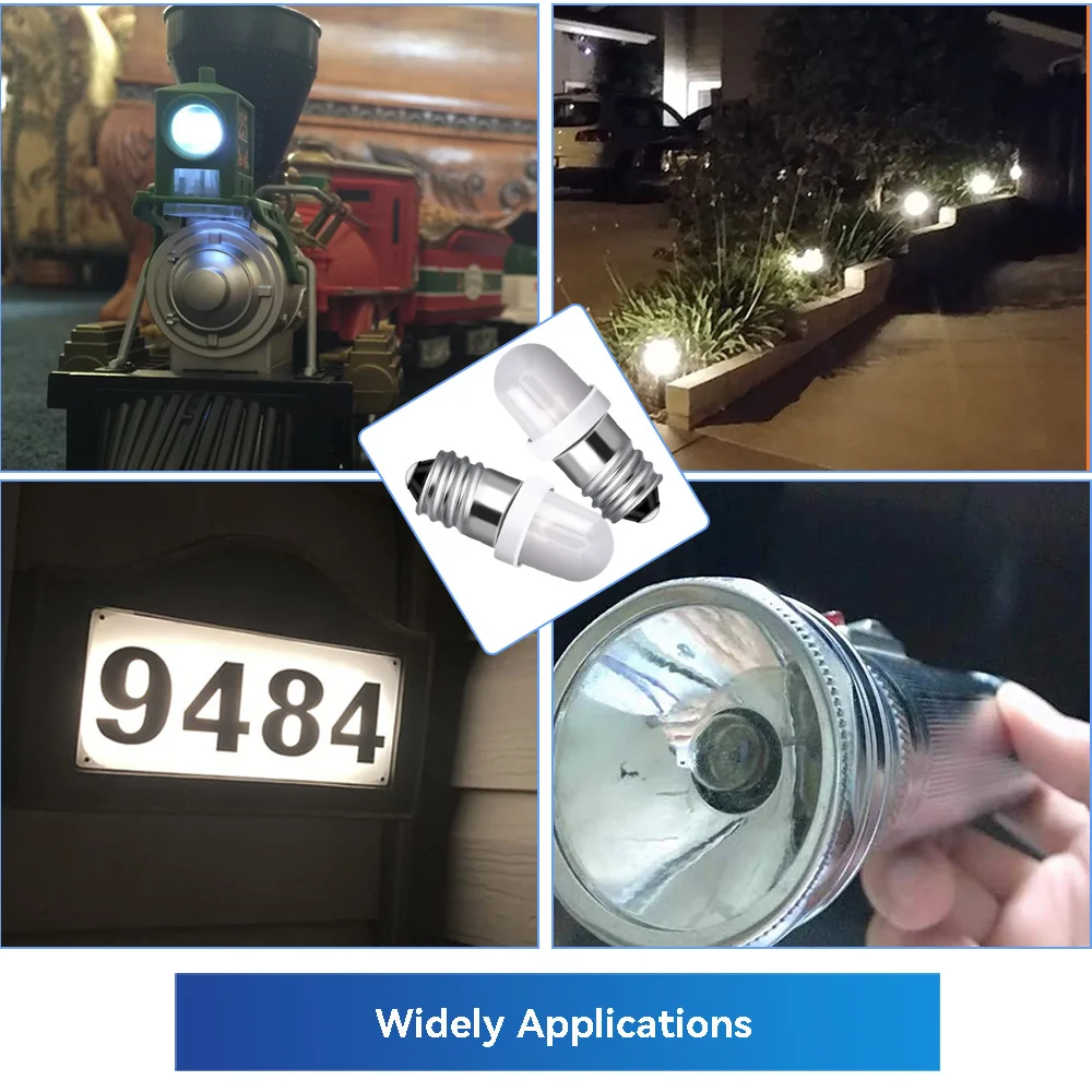 10X E10 Светодиодные лампы для фонариков Винтовые миниатюрные светодиодные фонари 6