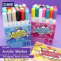 8 36 colors acrylic paint markers pens set for photo album doodle stone ceramic glass wood canvas fabric diy crafts art supplies