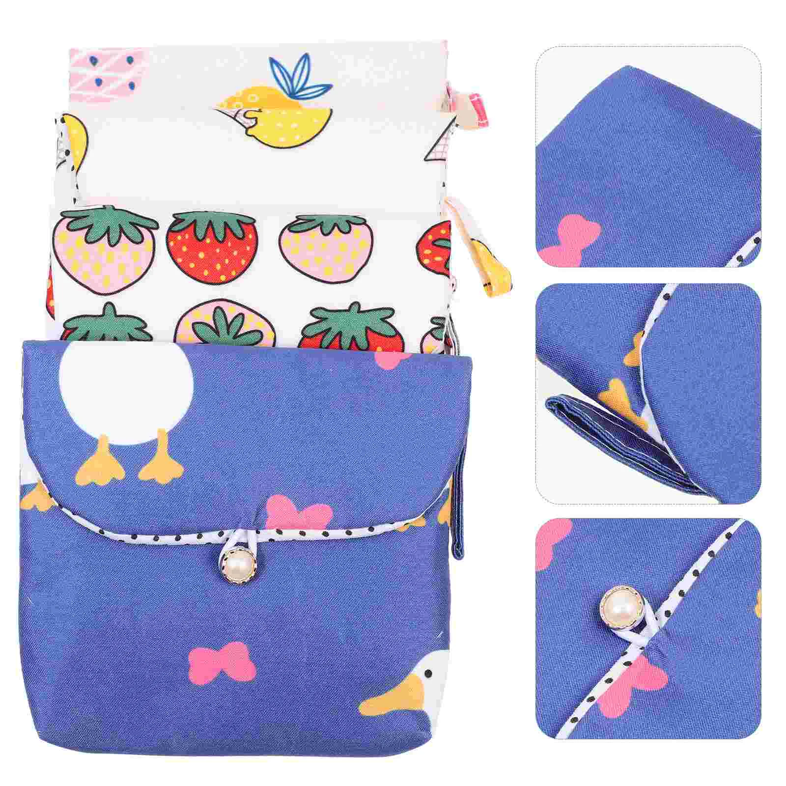 

4pcs Multipurpose Sanitary Napkin Bags Convenient Menstrual Pad Holders Change Bags for Travel Shopping School Outdoor