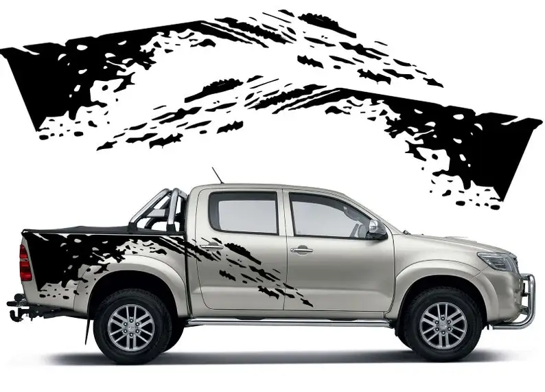 

Toyota Hilux Mudsling Vinyl Graphics Kit Decorate Pickup Truck Truck Vinyl Graphics Sticker Decor Car Sticker