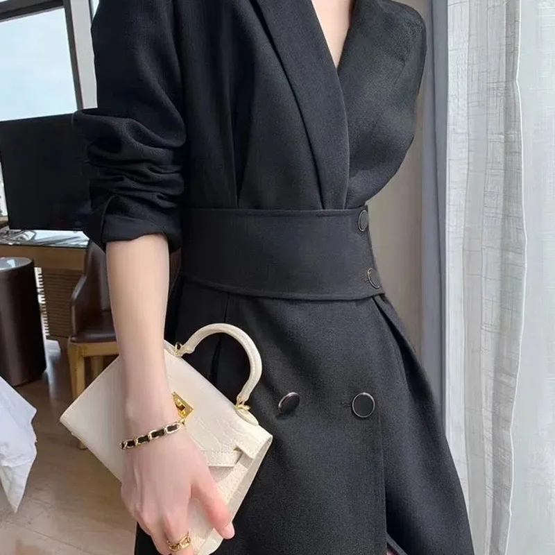 Осень-зима женские платья костюм воротник с длинным рукавом большие размеры