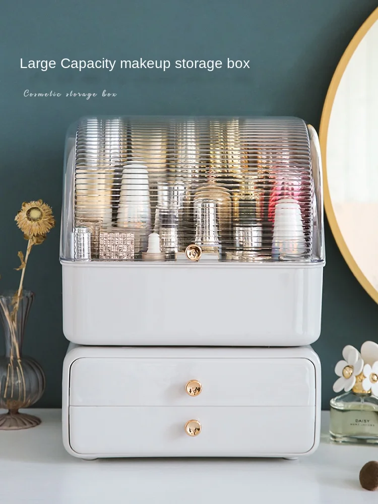 

Advanced Cosmetics Storage Box Dressing Table Dustproof Skin Care Cabinet Desktop Rack Box Drawer Storage Box
