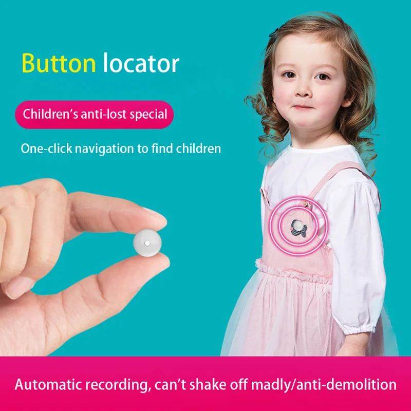 

Button GPS Tracker for Kids 4G LTE Locator for Children Baby Abduction SOS Anti-lost Device for the Elderly Voice Recorder Preci