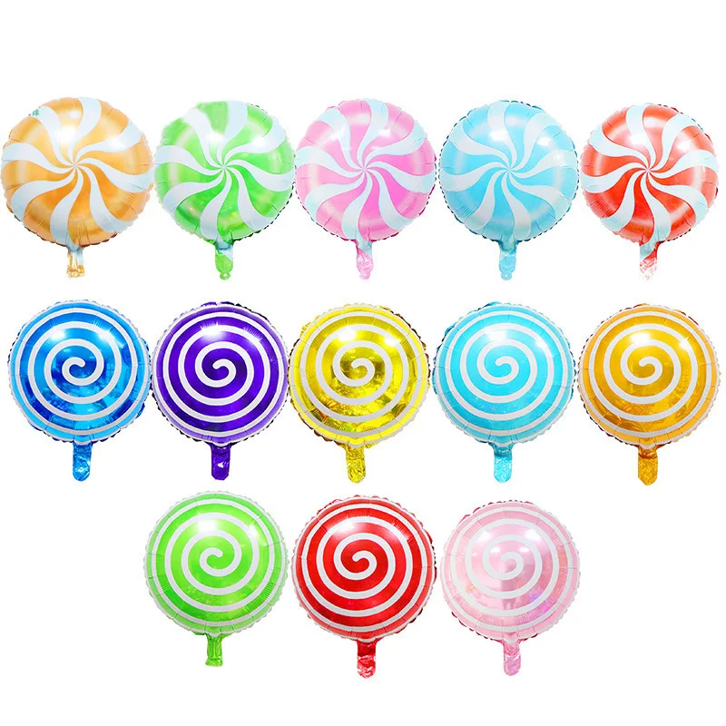 

10Pcs/Pack Balloons Wedding Supplies Photo Props Aluminum Foil 18Inch Lollipops Shape DIY Decoration For Birthday Party