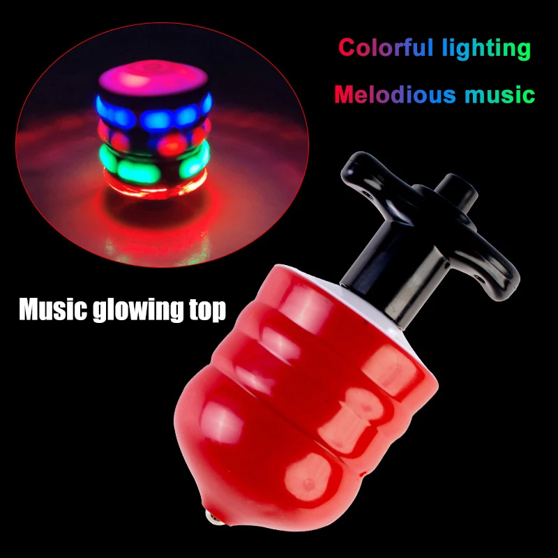 

LED Toys Light Up Rotary Desktop Football Gyro Color Music Spinning Top Glowing Spinning Top Kids Christmas Birthday Gift