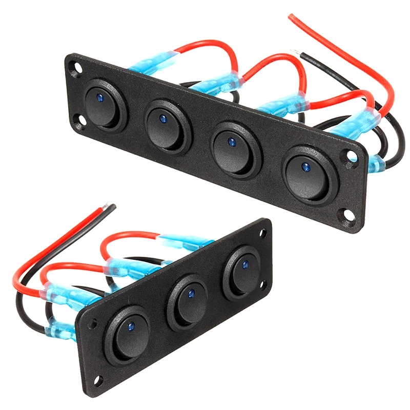 12 В 1-4 банда Универсальный тумблер Панель USB Автомобиль Лодка Морской автофургон