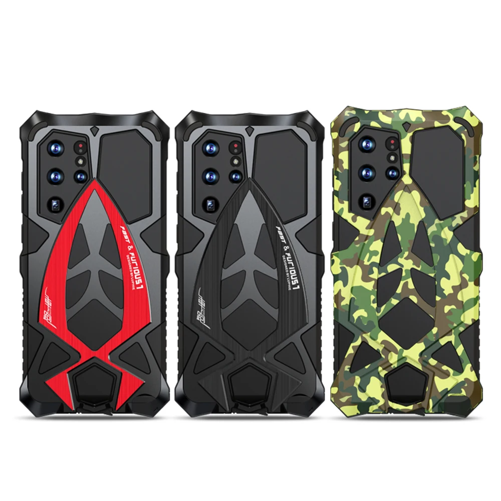 Ceny Luphie Metalowa Pełna Ochrona Pancerz Etui Do Samsung Galaxy S22 Ultra Telefon Pokrywa S21 Plus FE A72 A52 A52s 5G Odporna Na Wstrząsy Fundas Skóry