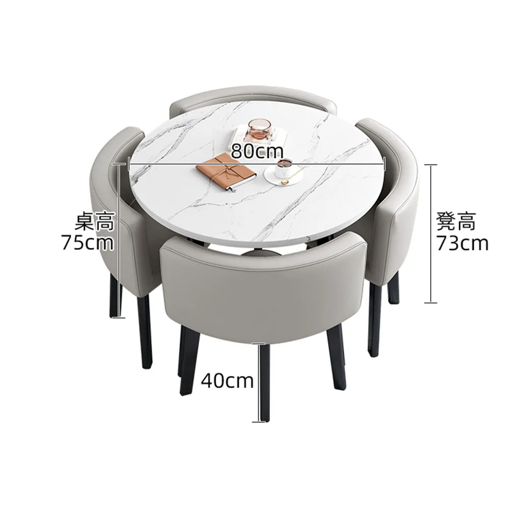 Набор серых столов для гостиной круглый стол мраморный обеденный 4 персоны