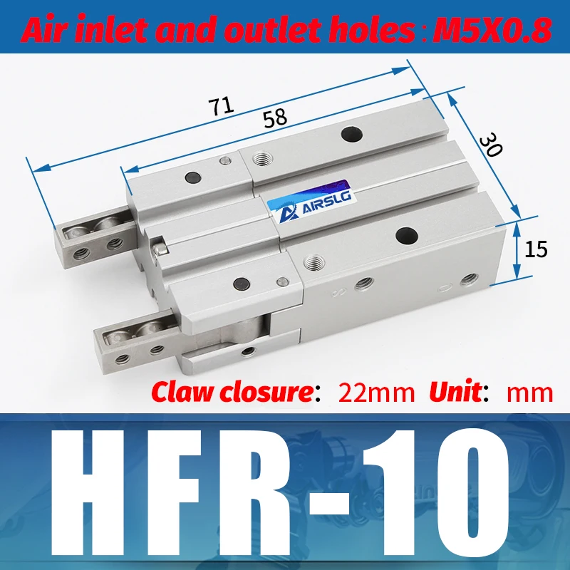 

Маленький пневматический цилиндр открывания и закрывания Airtac типа 180 °, механический захват HFR10 HFR16 HFR20 HFR25 HFR32 HFR10N