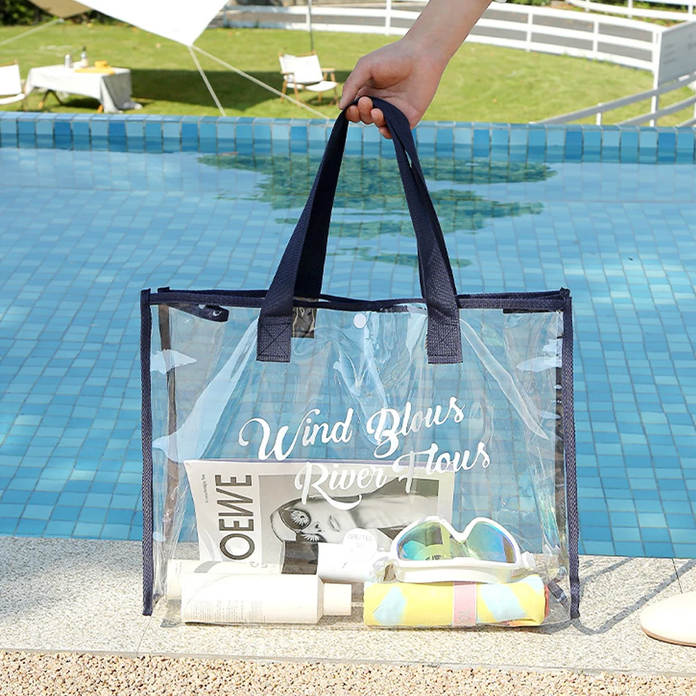 

Вместительная сумка-Органайзер, утолщенная прозрачная сумка из ПВХ для плавания, прочная спортивная сумка для путешествий, кемпинга