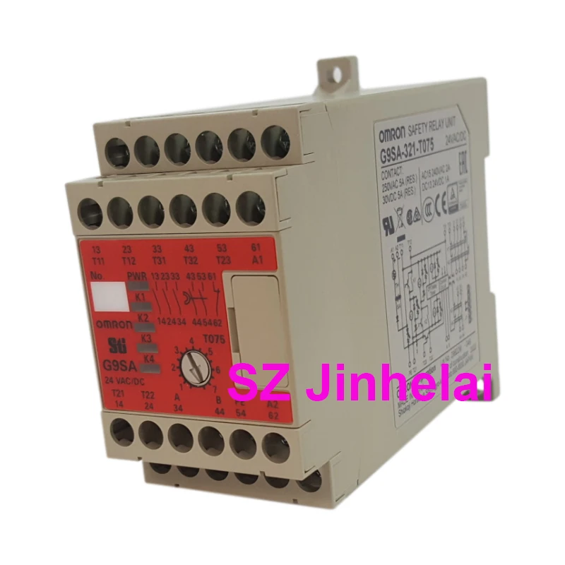 

100%New and Original G9SA-321-T075 AC/DC24V Electric Safety Relay Module Urgent Stop OFF Delay Unit