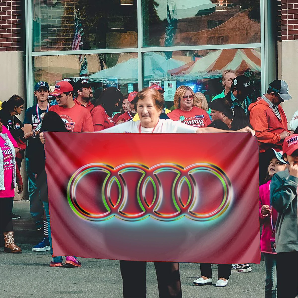 

2022 Hot Selling Audi Car Logo Pride Flag Printed Gift Banner Race Racing Banner Home Outdoor Pride Flag
