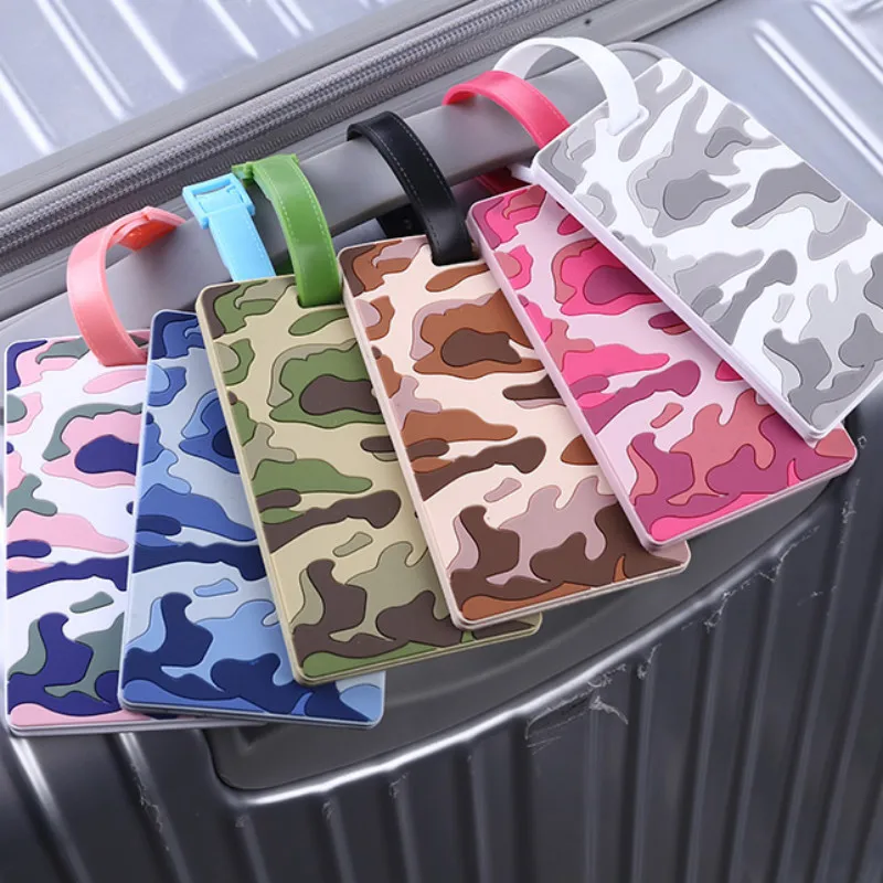 

Luggage Tag Travel Accessories Camouflage ID Address Holder Label Straps Suitcase Luggage Tags Baggage Boarding Portable Label