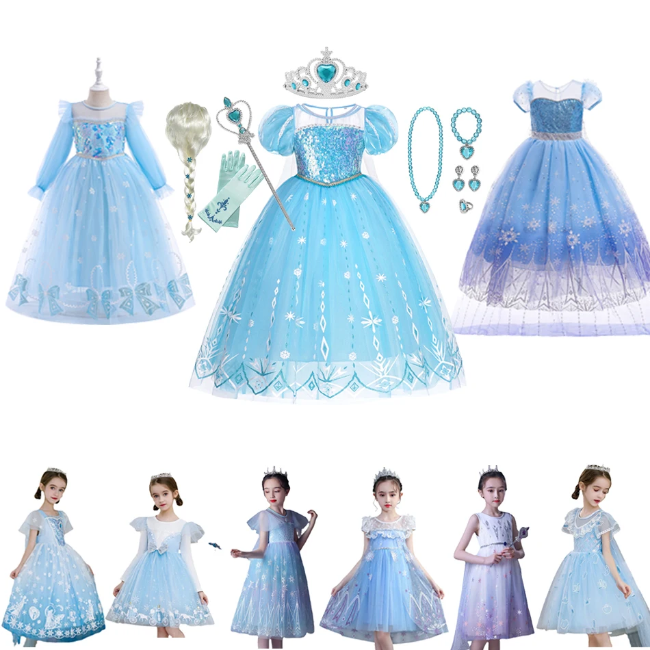 

Платья принцессы для косплея девушек Рапунцель Белоснежка Золушка Аврора Белоснежка София сетчатый бальный наряд на Хэллоуин для выпускве...