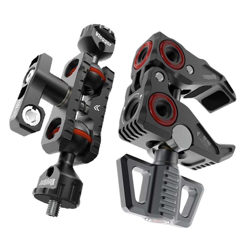 

Metal Super Clamp with Double Ball Head Magic Arm 1/4'' 3/8'' Screw Hole for Mount Camera Monitor LED Light Microphone