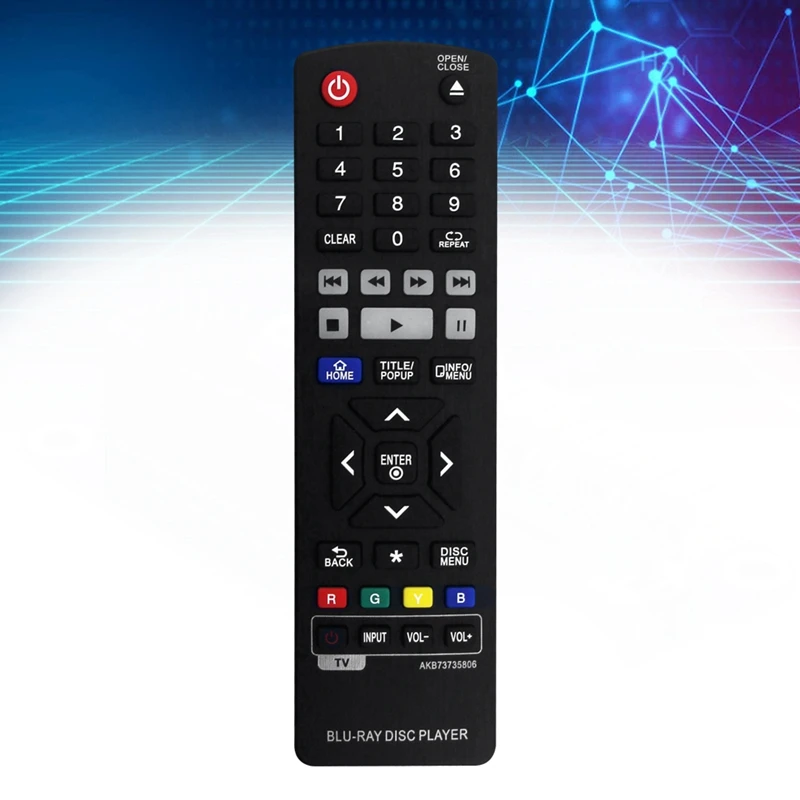 Replace AKB73735806 Remote For Blu-Ray Player UBK90 BP330 BP430 BP430N BP530 BP540 BPM54 BP735 BP735B BP550 BP630