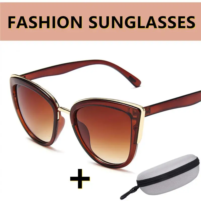 

Vintage Cat Eye Sunglasses Women Fashion Brand Designer Sunglasses Female Sexy Leopard Cateyes Black Gradient Glasses
