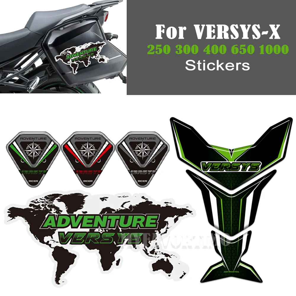 Для Kawasaki VERSYS 300 400 650 1000 Adventure VERSYS-X 250 защитные наклейки на бак лобовое стекло