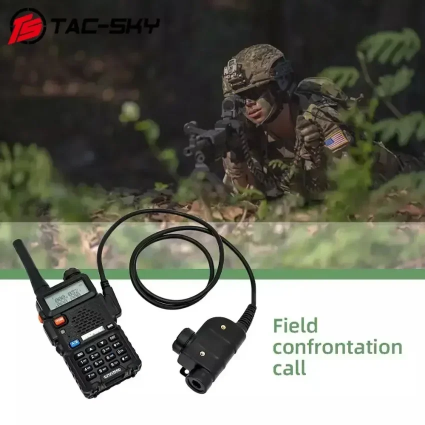 TS TAC-SKY Тактический аксессуар для наушников Военный PTT Ken Plug Silynx U94 Baofeng UV5R UV82 Walkie Talkie