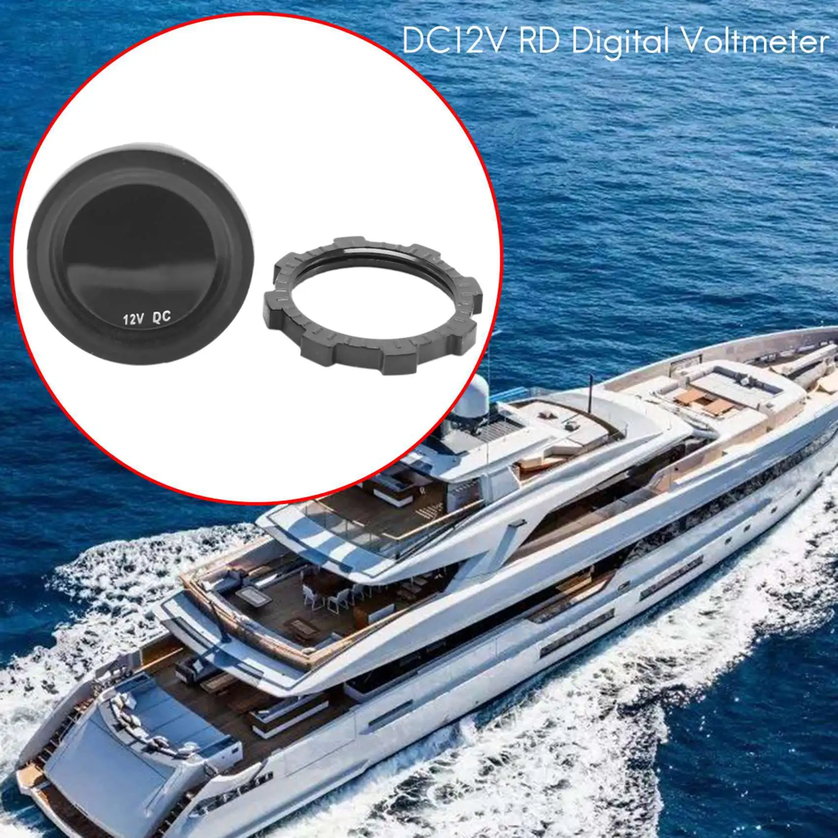 Водонепроницаемый DC12V RD цифровой вольтметр три провода транспортные средства