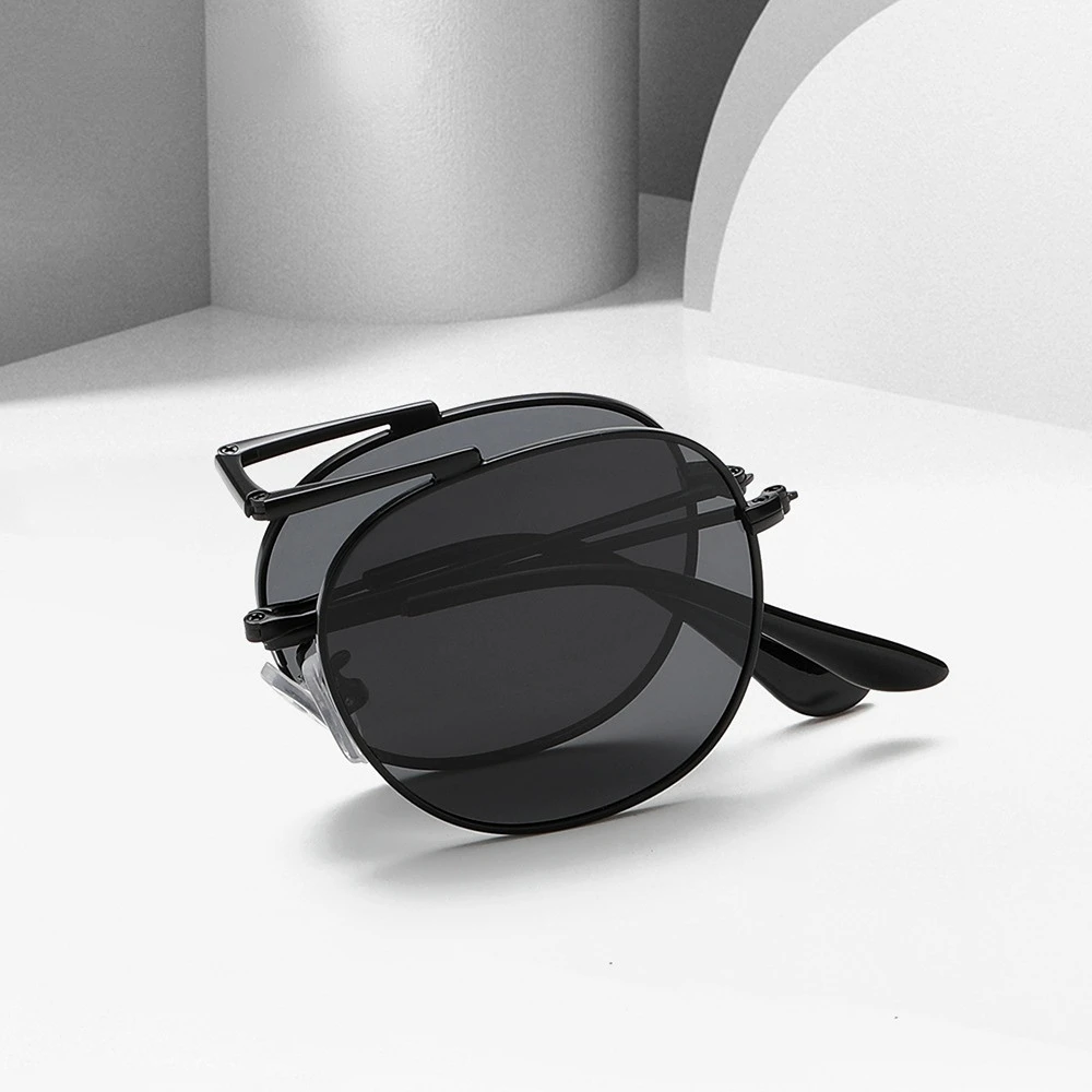 

New Fashion Foldable Sunglasses Europe and The United States Personality Punk Hipster Sunglasses Street Polarized Mirror Glasses