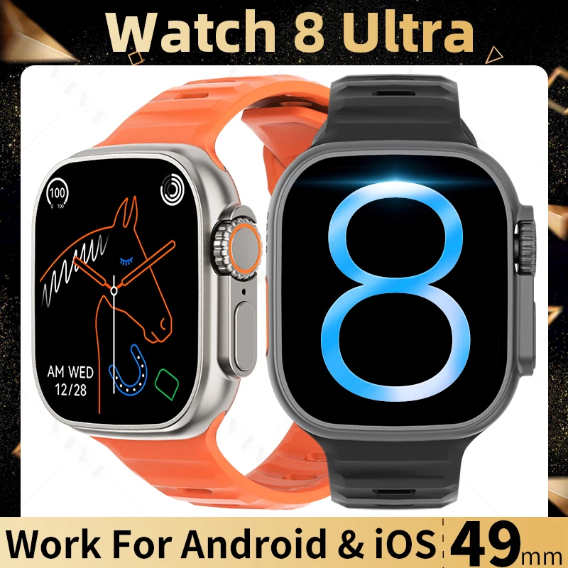 

Смарт-часы 2023 ультра серии 8 NFC умные часы для мужчин и женщин Bluetooth звонки Беспроводная зарядка фитнес-браслет 2 дюйма HD экран