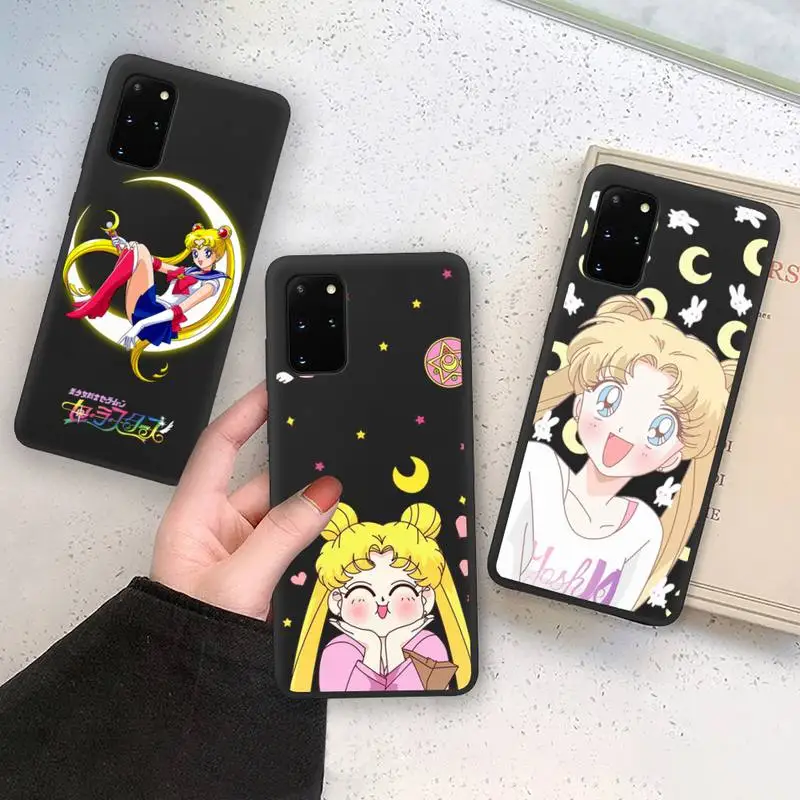 

Cartoon Sailor Moon Cute Girl Phone Case Soft For Samsung Galaxy Note20 ultra 7 8 9 10 Plus lite M21 M31S M30S M51 Cover