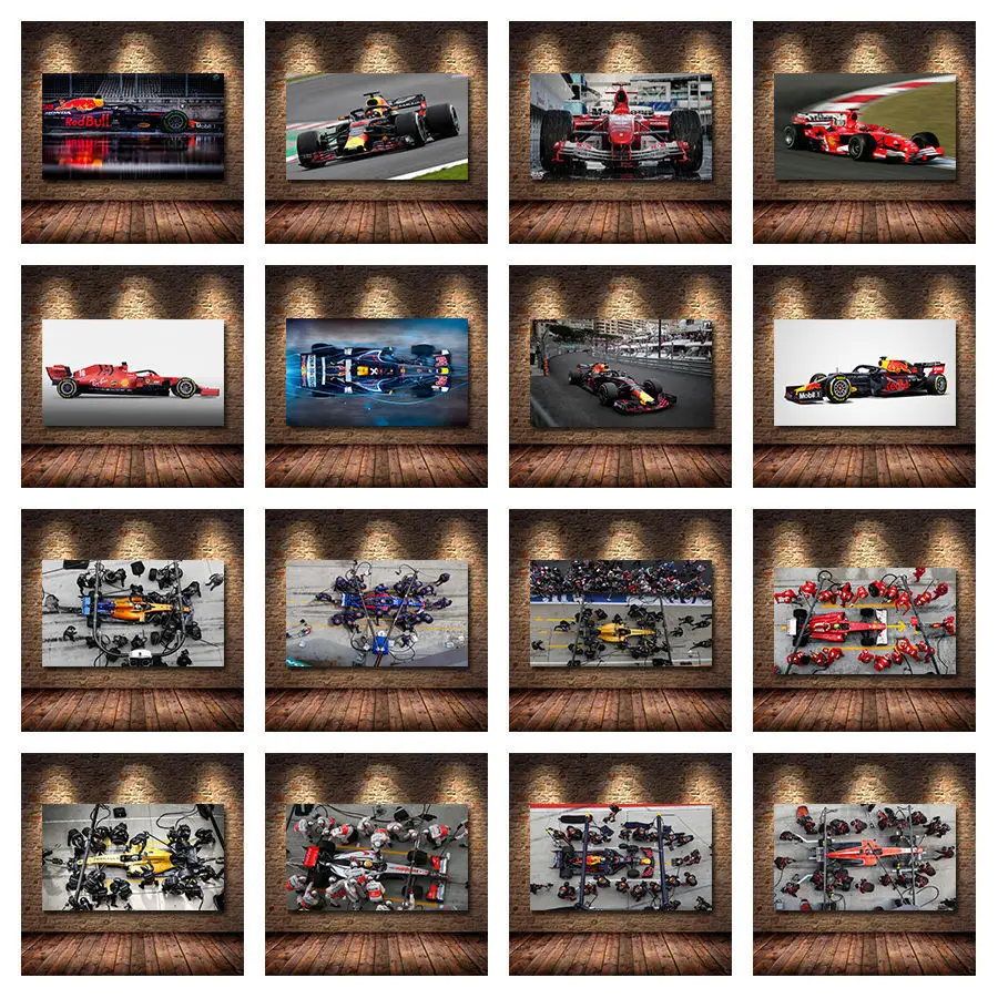 

Formula 1 Red Bull Motorsport Max Verstappen Canvas Verstappen Pit Stop Wall Art Picture for Living Room Modern Home Decor