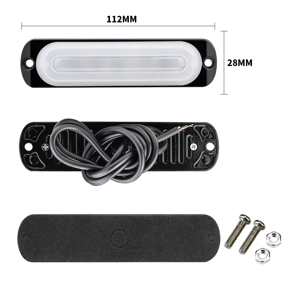 

White Car Light 15000K 24W 6 LED Anti-collision Fog Lamp Off-Road Safety