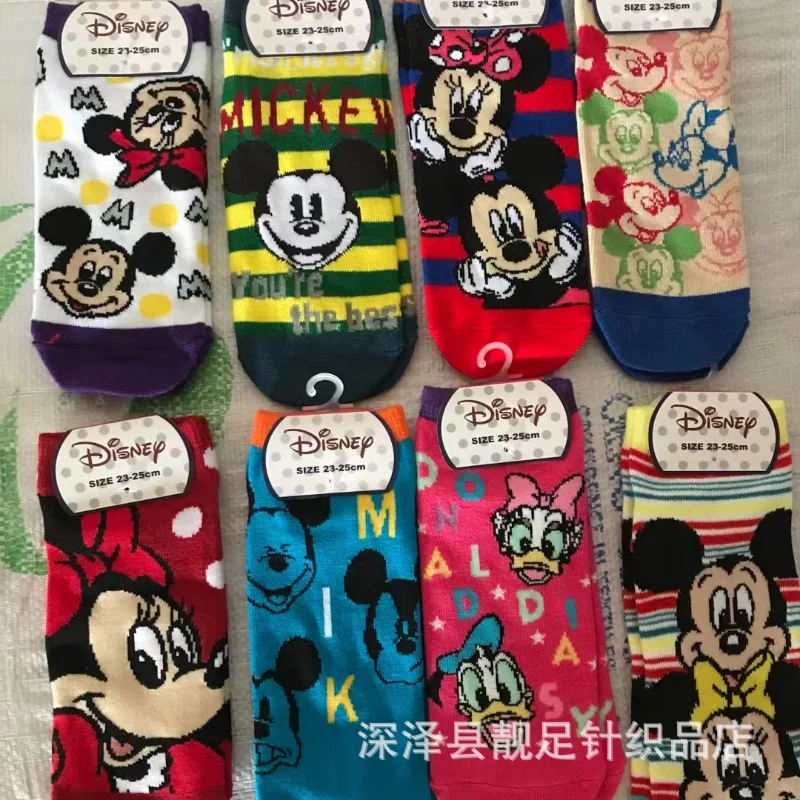 Купи A Pair Disney Mickey Women's Short Socks Cute Cartoon Breathable Sweat-absorbent Cotton Boat Socks Casual Girls Christmas Gift за 113 рублей в магазине AliExpress