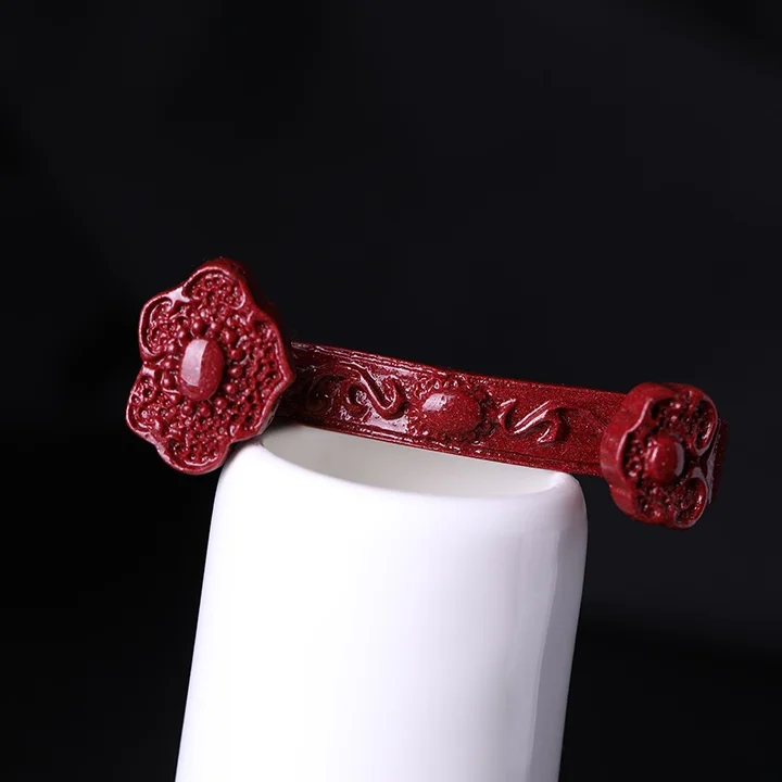 5A Natural Cinnabar Ruyi Zinnober Genuine Vermilion Single Bead DIY Jewelry Material Loose Beads |