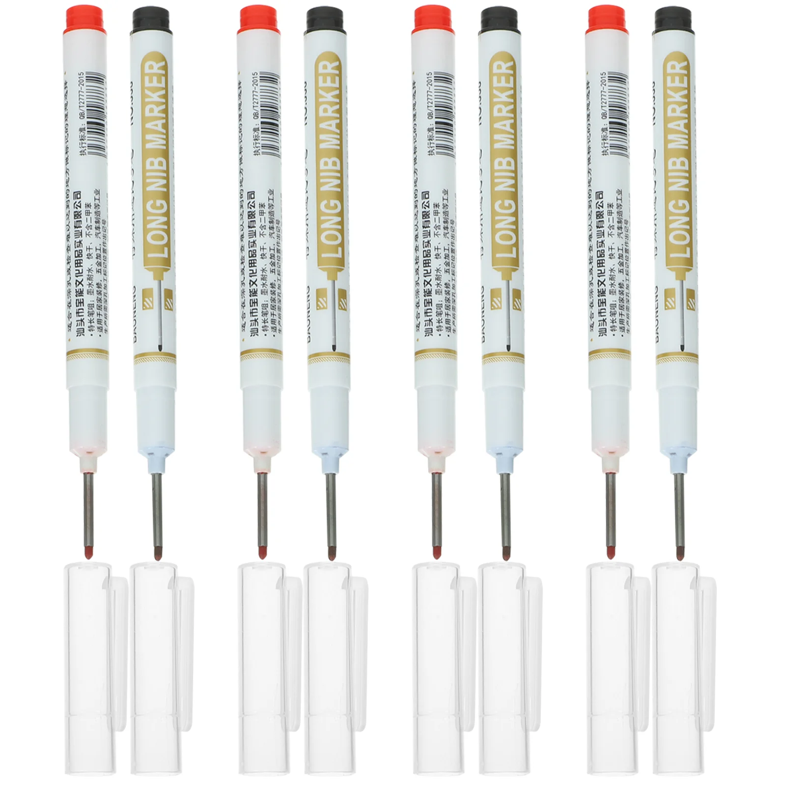 Ручка из 8 шт. красный маркер деревянный длинная головка глубокое отверстие