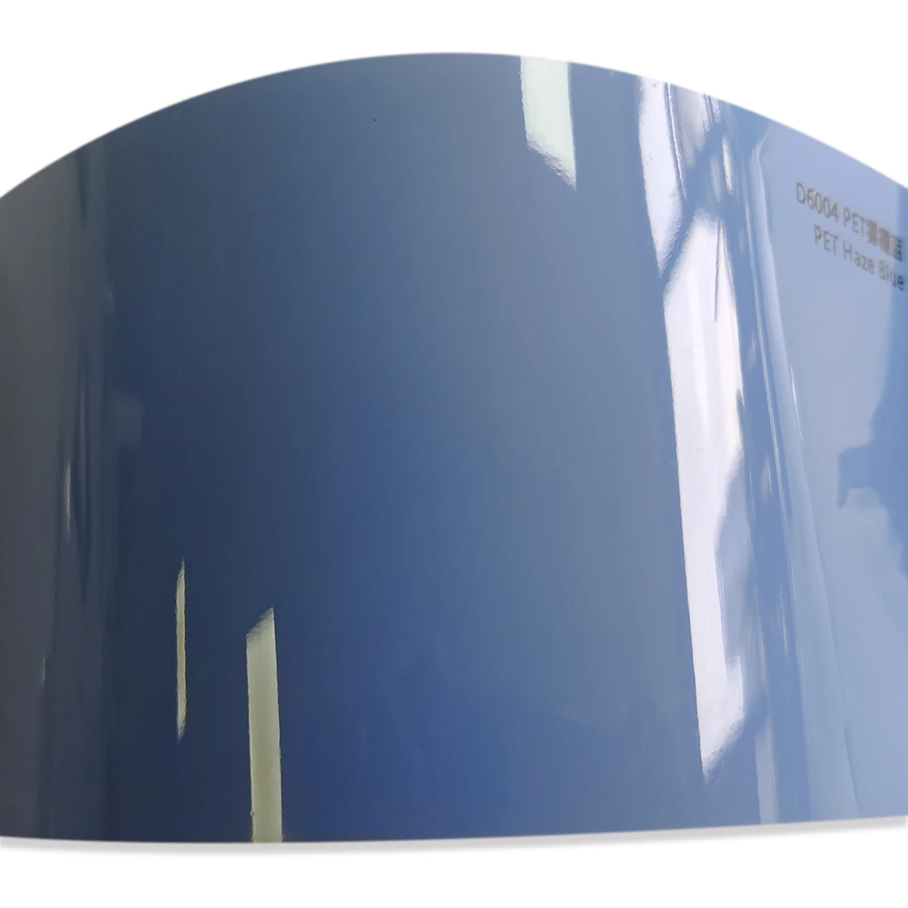 

PET Liner Haze Blue Auto Vinyl Wrap Glossy Crystal Vinyl Carbon Fiber Film