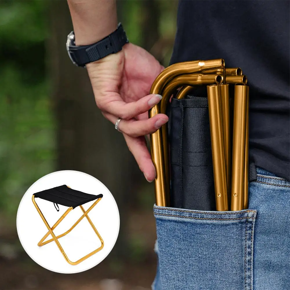 

Portable Camping Stool 280mm Tall Folding Heavy Duty Sturdy Camping Stools For Outdoor Camping Hiking Fishing