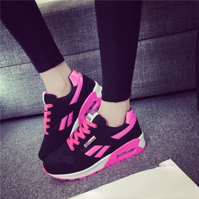 

Женские дышащие кроссовки для бега, повседневная обувь с увеличенной воздушной подушкой, женские кроссовки на массивной подошве