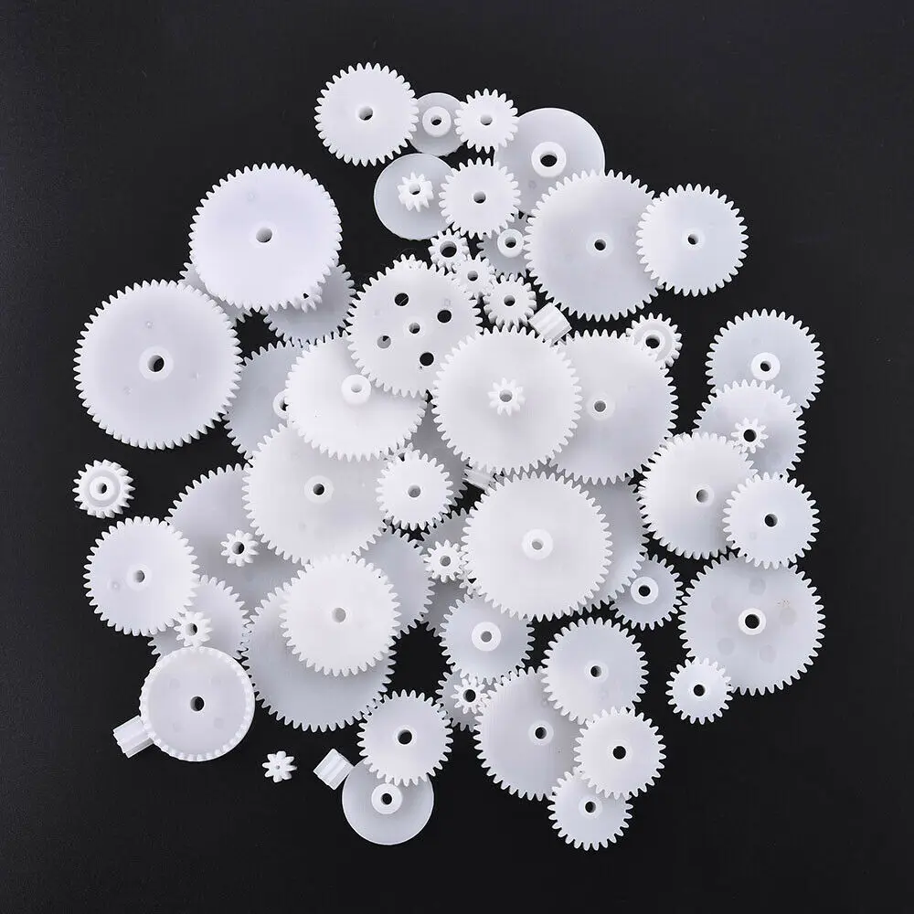 

58 Various Sizes Assorted Wholesale Plastic Reduction Gear Toy Motor Crown Gear Set DIY RC Car Robot Upgrade