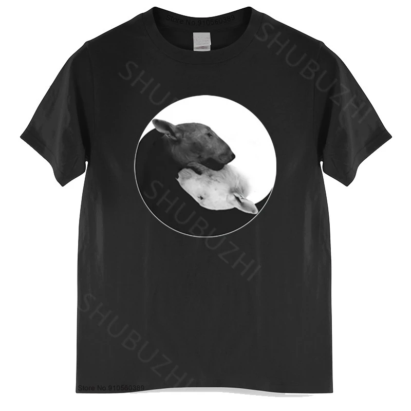 

Men T Shirt Bull Terrier Yin And Yang Unisex t-shirt male brand teeshirt New summer cotton t shirt Euro Size Drop Shipping