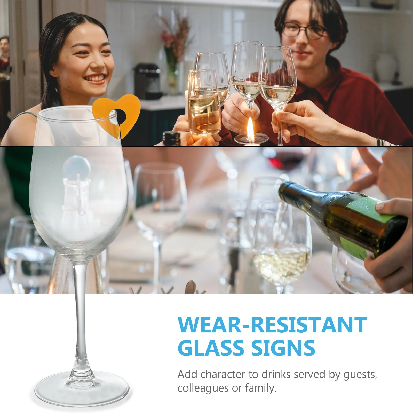 Bottle Glass Marker Labels Markers Durable Cup Identifiers Wear-resistant Signs