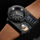 Luxury Watch For Men Oulm Top Brand Military Gold Two Time Zone Wristwatch Male Quartz Clock Men's Sport Watches Reloj Hombre Other Image