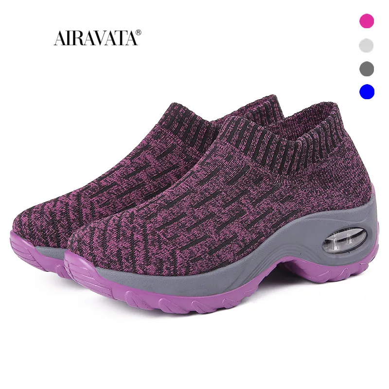 

Women Vulcanized Shoes High Quality Women Sneakers Slip On Flats Shoes Women Loafers Walking Flat Breathe Mesh Zapatillas Mujer