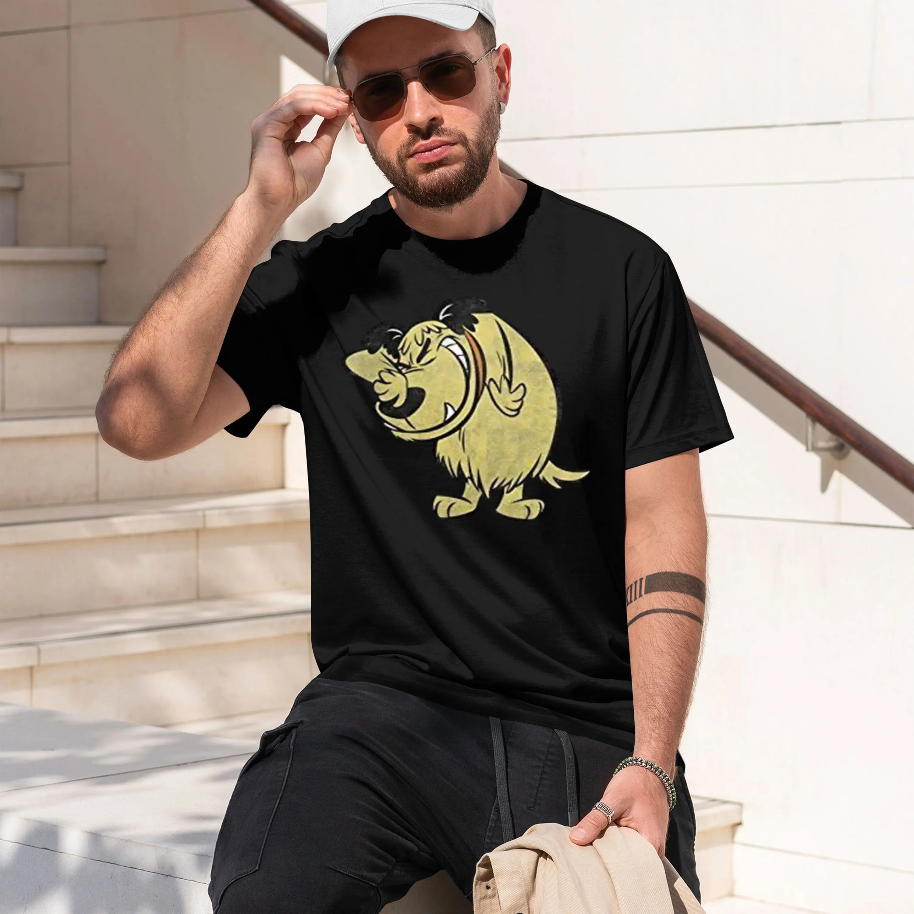 Фото Футболка Way Races Official Men's Muttley Crew Retro Coons - Новая модель 2026 года, мужская футболка с коротким рукавом и круглым вырезом, классическая повседневная модель.
