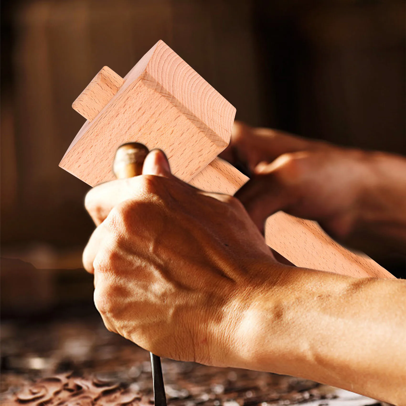 250 мм Твердый бук Плотницкий древесина деревянный молоток ручка